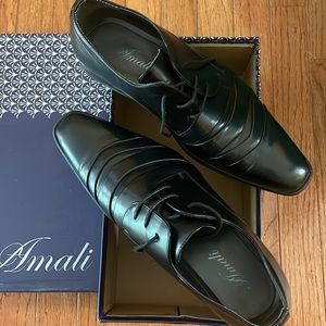 Amali mens dress shoes, black, size 13